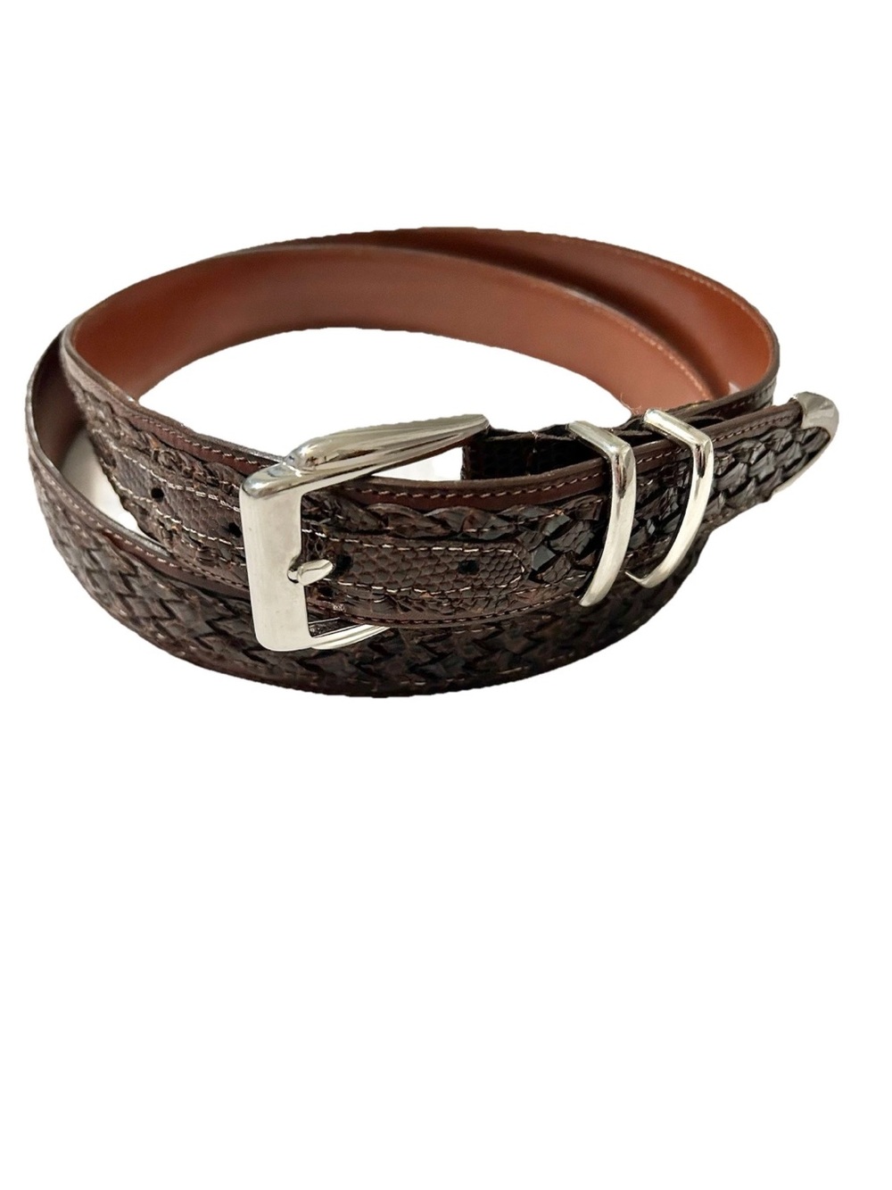 Johnston & Murphy Men’s Belt Genuine Ringmark Lizard